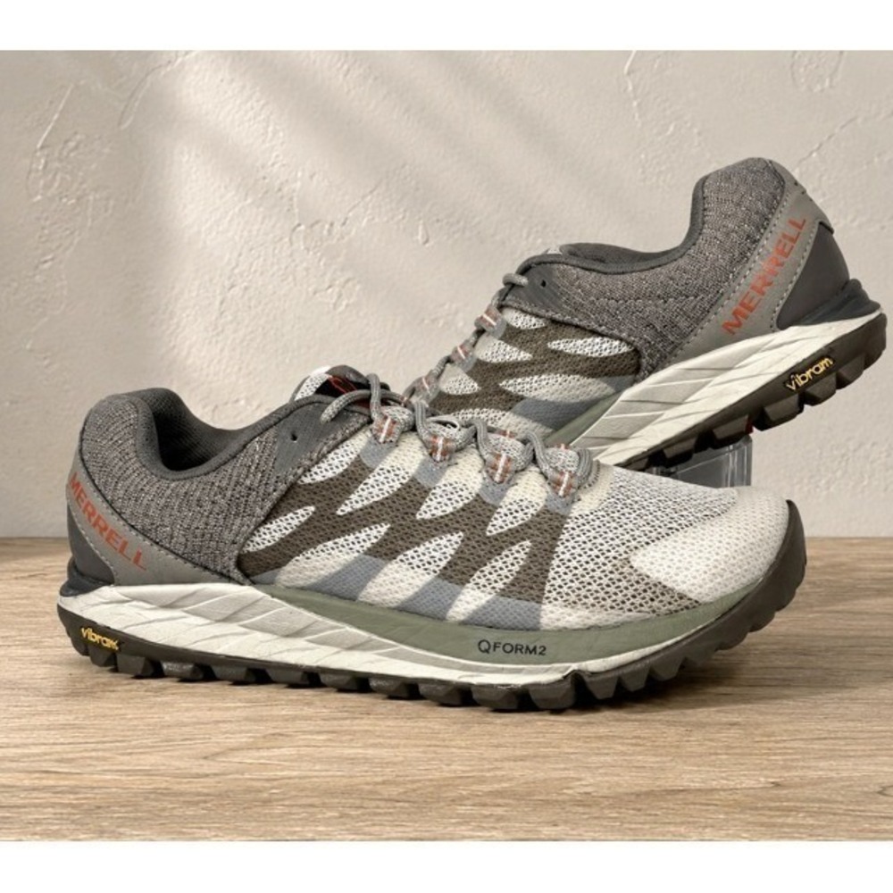 Merrell Antora 2 Trail Running Shoes Taupe Vibram Hiking Womens Size 6.5